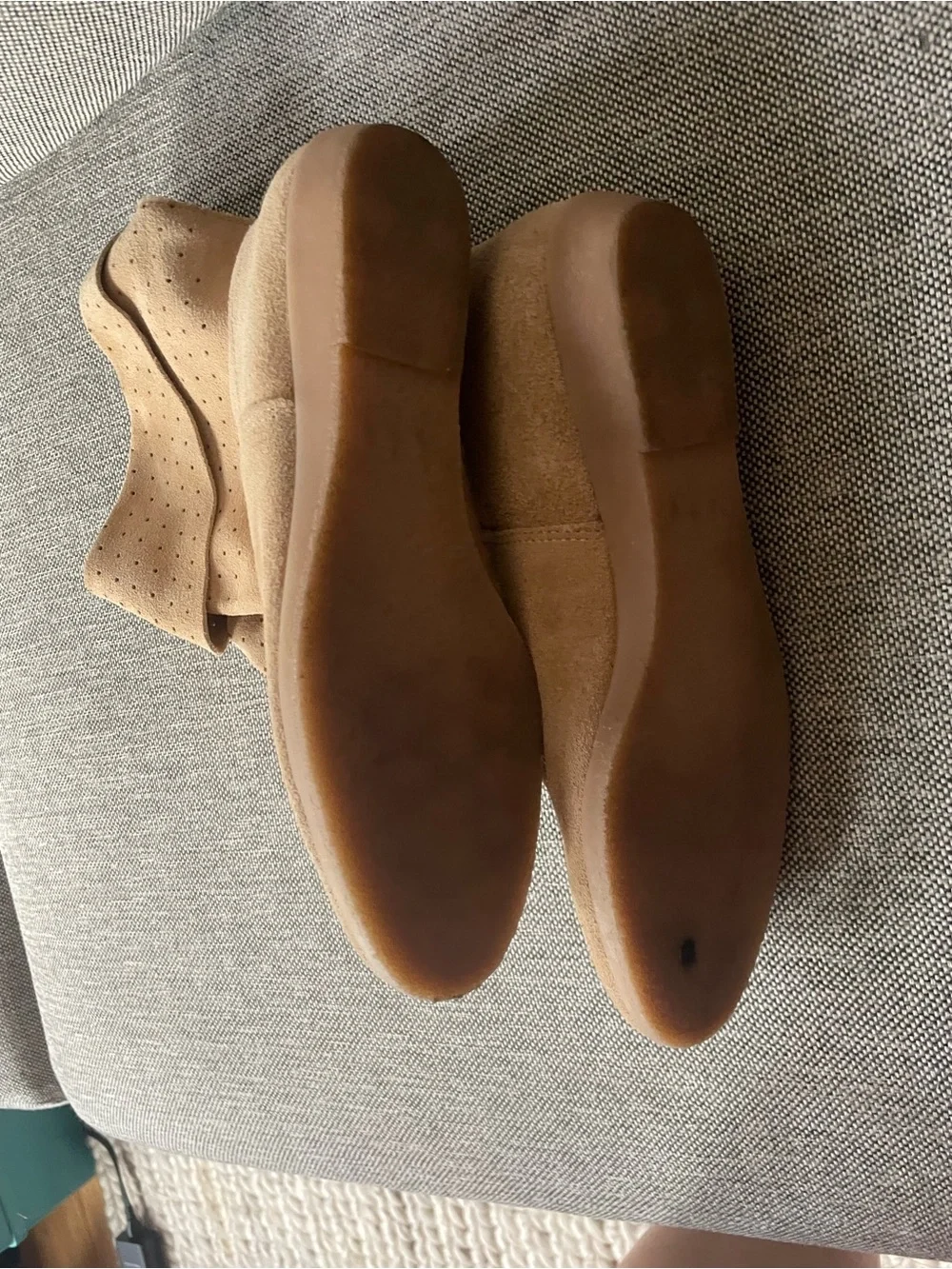 Women's Suede Fold-Over Ankle Boots - Tan
